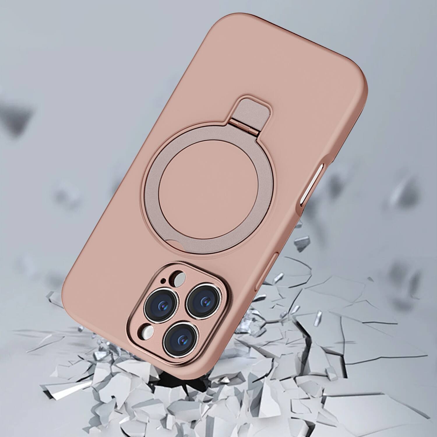 Alt View 18. SaharaCase - Venture Series Silicone Case with MagSafe for Apple iPhone 16 Pro - Desert Rose.