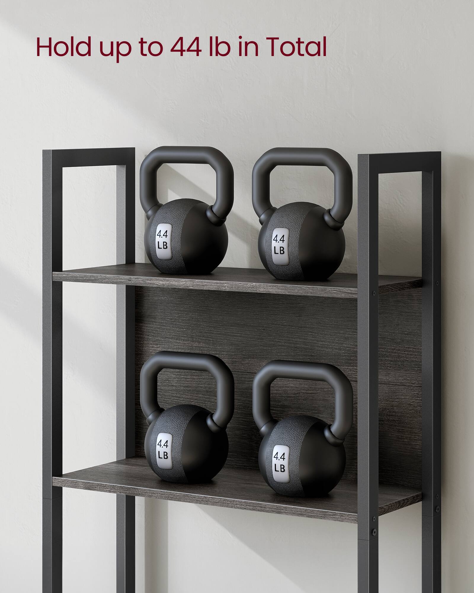 Hold up to 44 lb in Total