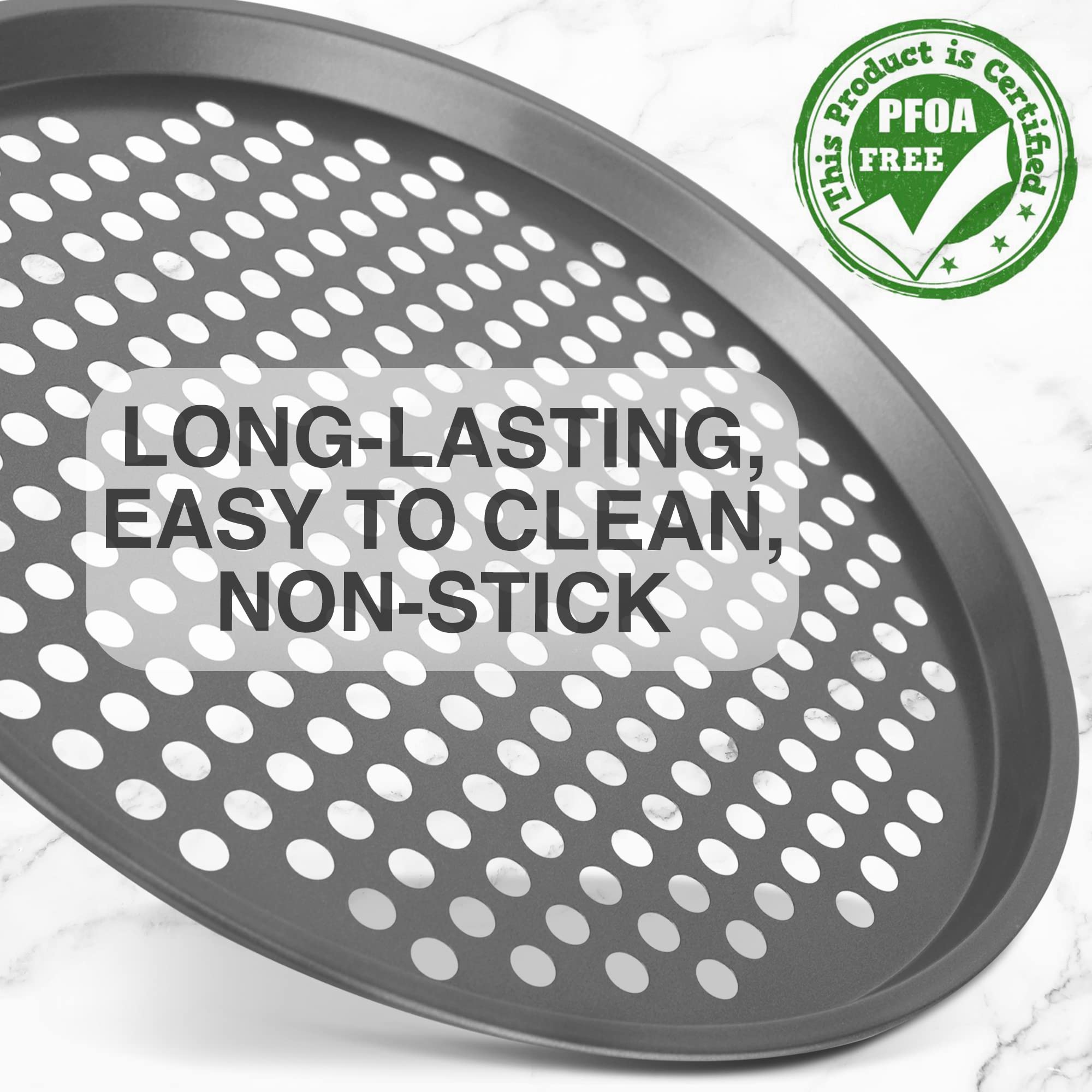 Product is PFOA Certified FREE

This LONG-LASTING, EASY TO CLEAN, NON-STICK