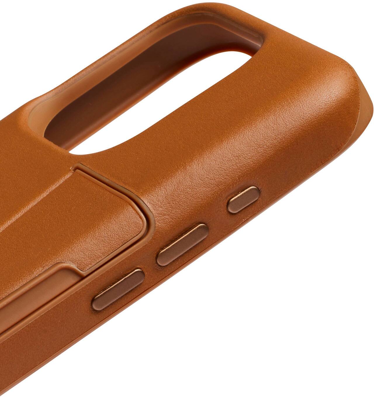 Alt View 2. Bellroy - iPhone 15 Pro Max Leather Phone Case - 3 Card - Terracotta.