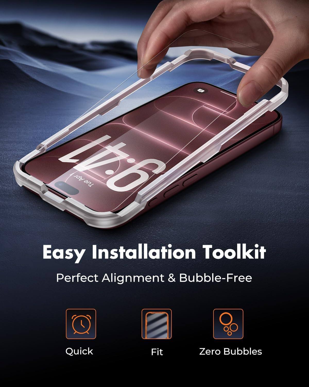 9-41 Apr Tue CCC Easy Installation Toolkit Perfect Alignment & Bubble-Free  
Quick Fit Zero Bubbles
