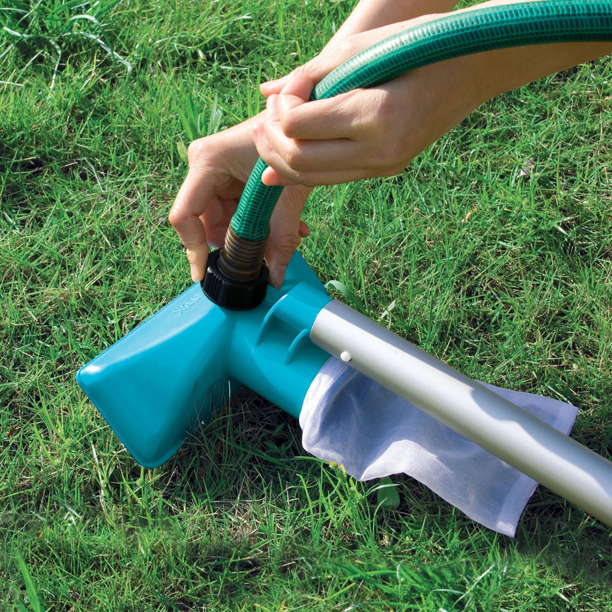 Alt View 5. Intex - Intex 28002E Maintenance Pool Kit Vacuum Skimmer & Pole (Pool Sold Separately) - Silver and blue.