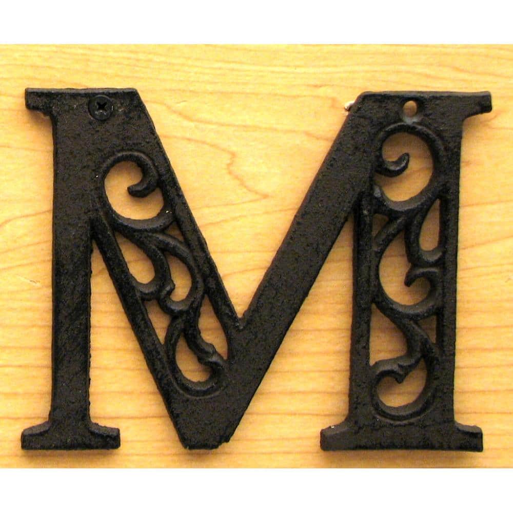 BreeBe - Cast Iron Letter M - Black