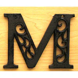 BreeBe - Cast Iron Letter M - Black