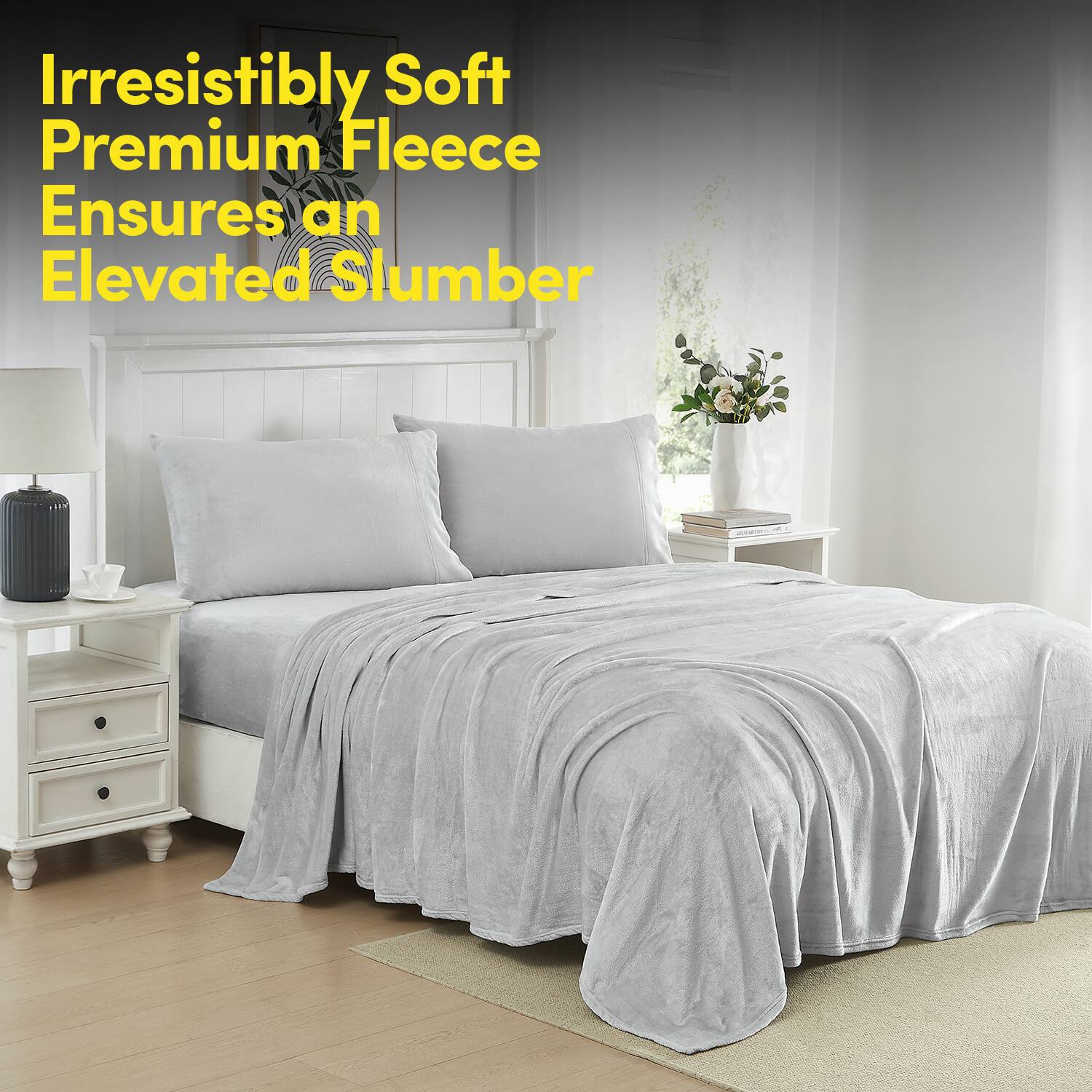 Irresistibly Soft Premium Fleece Ensures an Elevated Slumber