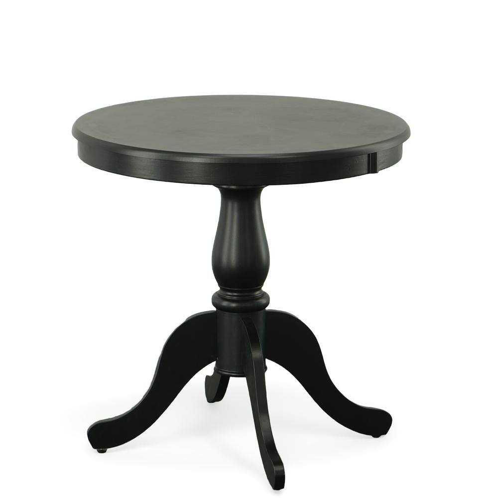Alt View 1. Carolina Chair & Table - Fairview 36" Round Pedestal Dining Table - Antique Black - Black.