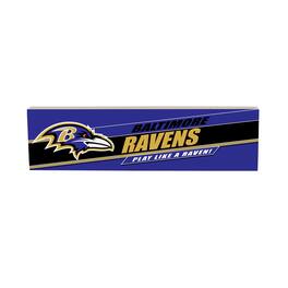 Evergreen Enterprises - Baltimore Ravens 5" x 18" Shadow Logo Wood Mantle Sign - Multicolor