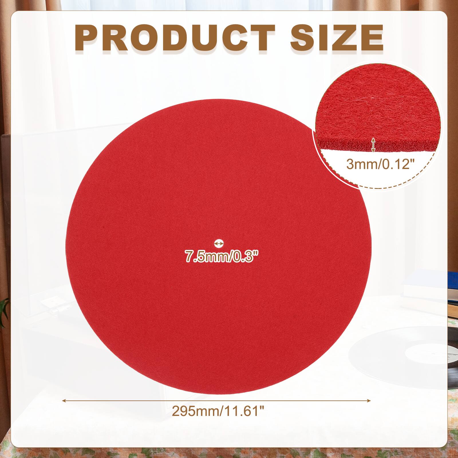 PRODUCT SIZE  
3mm/0.12"  
7.5mm/0.3"  
295mm/11.61"