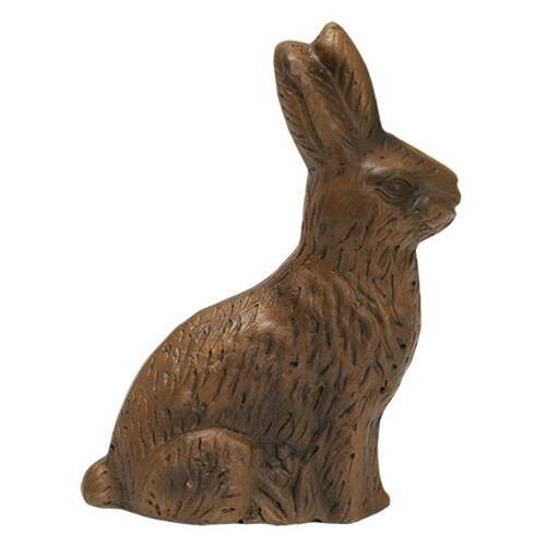 Front. BreeBe - Resin Chocolate Bunny - 5" - Brown.