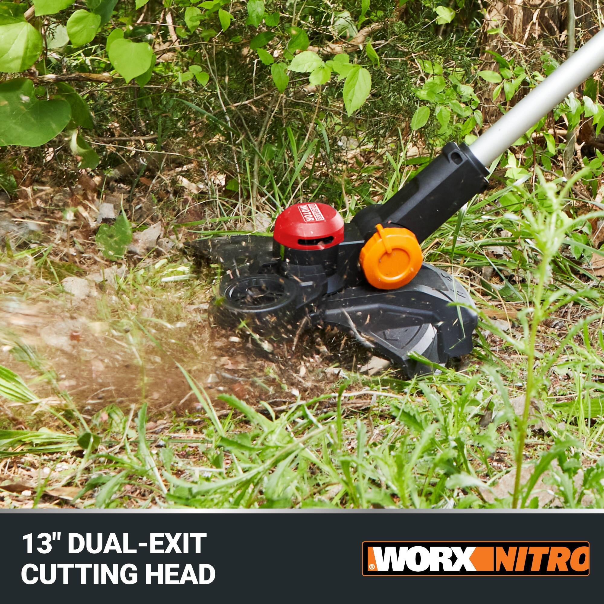 "WORX NITRO 13" DUAL-EXIT CUTTING HEAD"