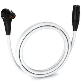 Lyxpro - 6 Ft Right Angle XLR Cable, Female to Male, 3 Pin Microphone Cable - White