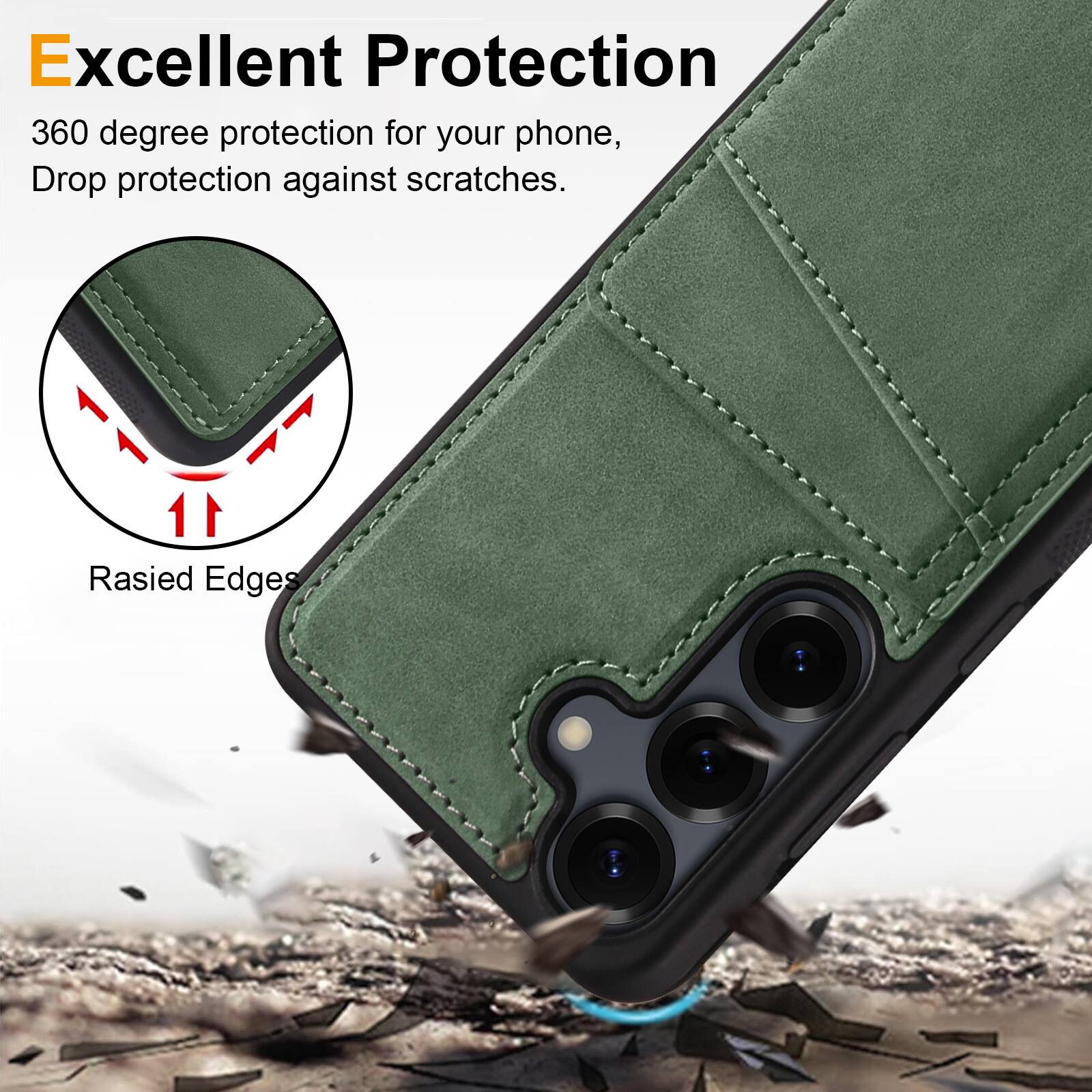 Excellent Protection

360 degree protection for your phone, Drop protection against scratches.

Raised Edges