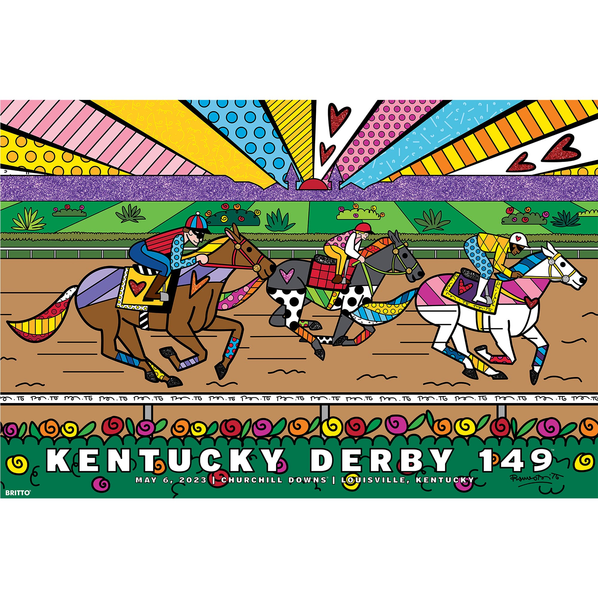 Dyehard Supply - Kentucky Derby 149 24'' x 36'' Art of Derby Special Edition Poster - Multicolor