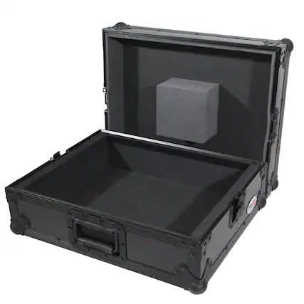 Front. ProX - ProX T-TT Turntable Case for Classic Technics SL1200 Turntable, Black on Black.