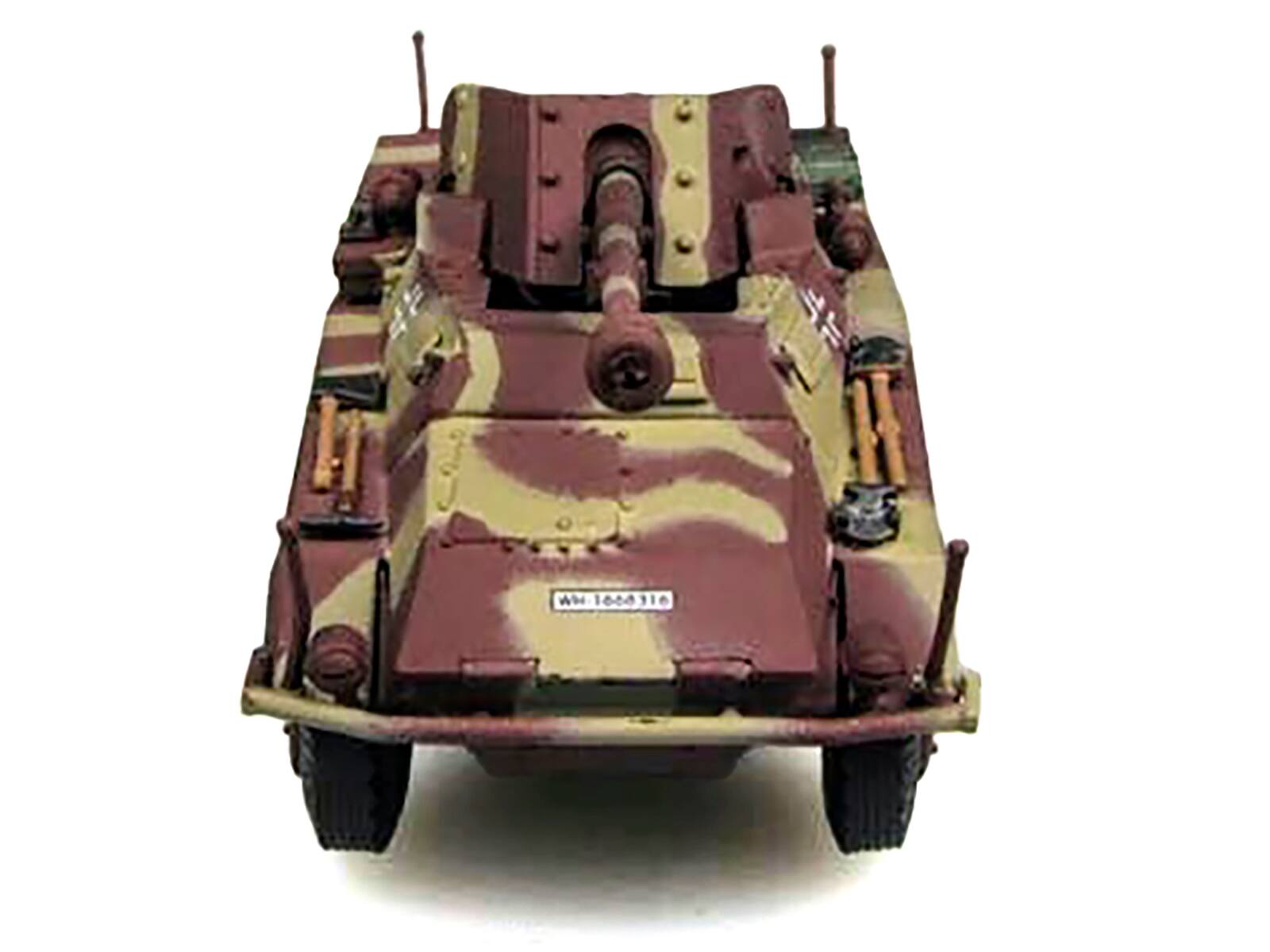 Back. Panzerstahl - Sd.Kfz. 234/4 Armored Vehicle "Unidentified Unit Western Front" (1945) German 1/72 Diecast Model by Panzerstahl - Multicolor.