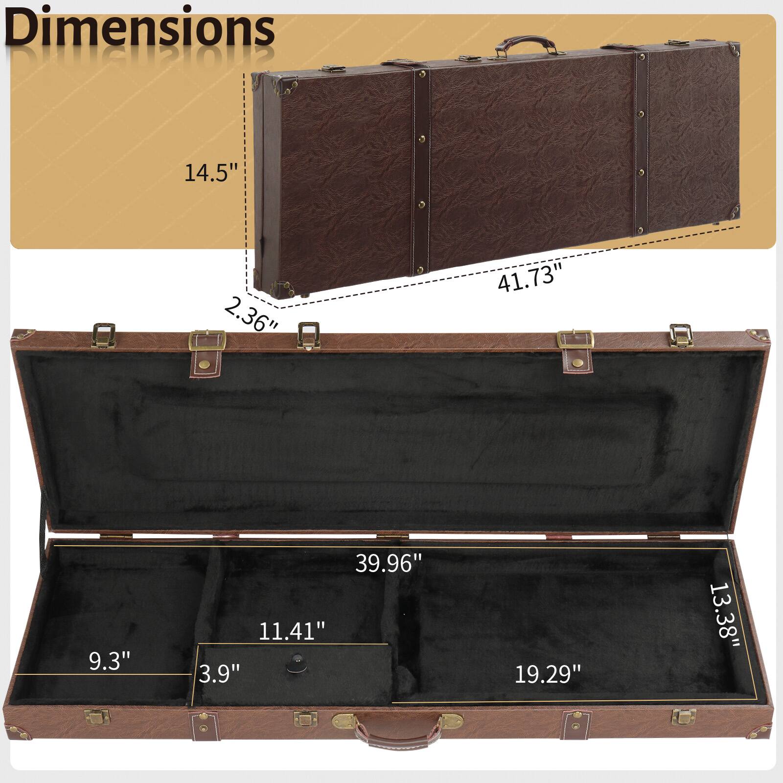 Dimensions: 14.5" x 2.36" x 41.73" x 9.3" x 39.96" x 11.41" x 3.9" x 19.29" x 13.38"