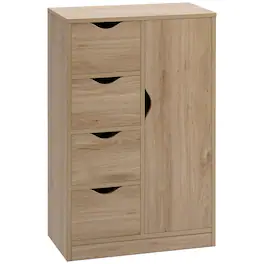 Homcom - Storage Cabinet - Oak