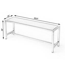 Butler Specialty - Tribeca Iron 43.5"W Bench - Silver