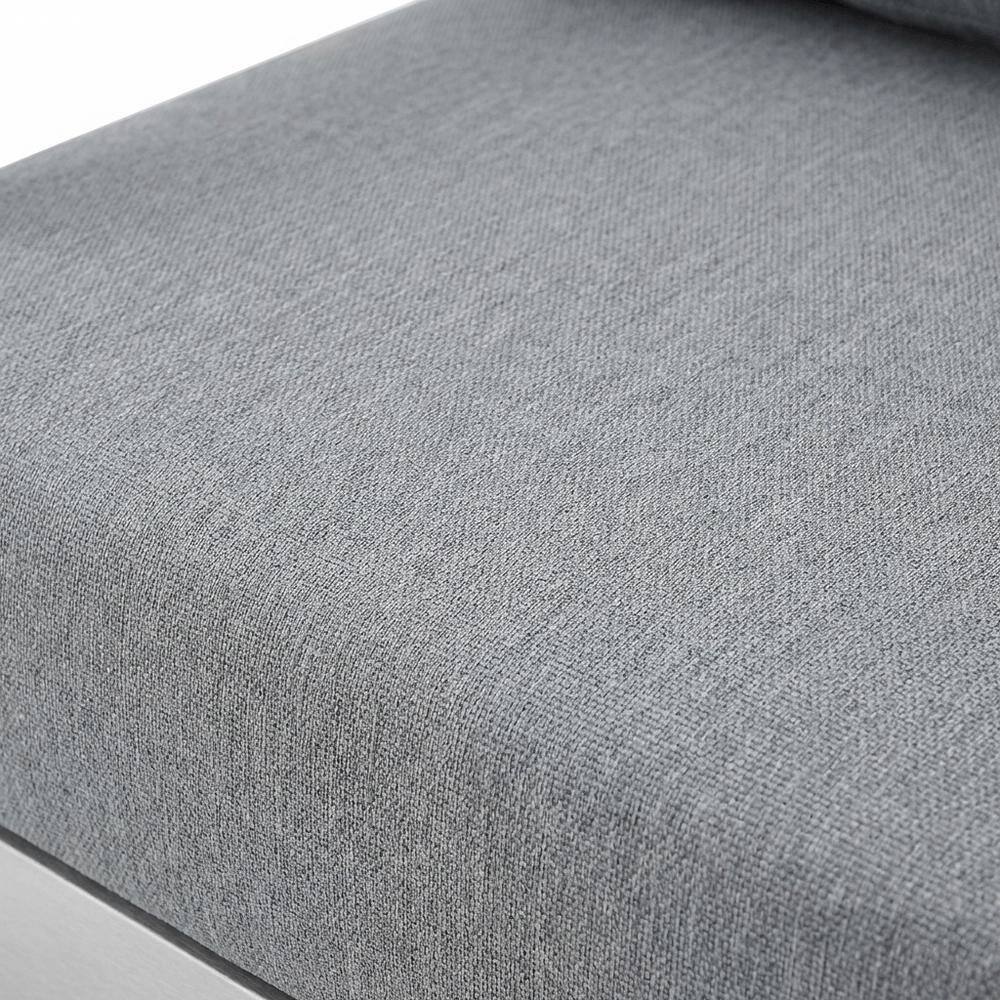 Alt View 1. Outdoor Escape - Aluminum Outdoor Lounge Set With Cushions And Backrest Support - Gray.