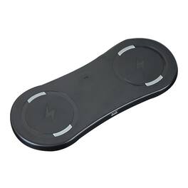 SKRAN - Dual 15W Wireless Charger for iPhone - 2-in-1 30W Fast Charging, Anti-Slip Desktop Stand, Compatible with Apple Devices - Black