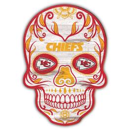 Fan Creations - Kansas City Chiefs 12'' Sugar Skull Sign - Multicolor