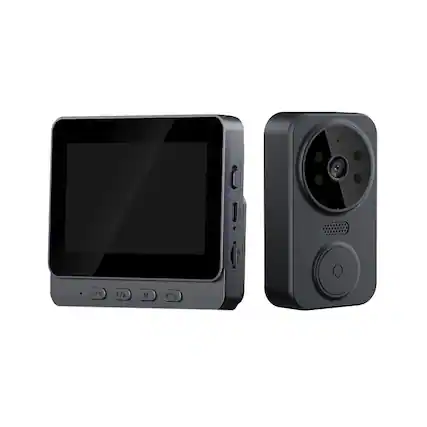 Front. Cluzine - Wireless Video Doorbell with Indoor Screen, HD Camera, 2-Way Audio, No WiFi Needed.