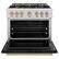 Angle. ZLINE - 36 in. Wide 6 Burner Autograph Classic Dual Fuel Range with Bronze Accents (CDRZ-BLM-36-CB) - White.