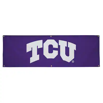 Front. Victory Corps - Purple TCU Horned Frogs 2' x 6' Horizontal Vinyl Banner - Purple.