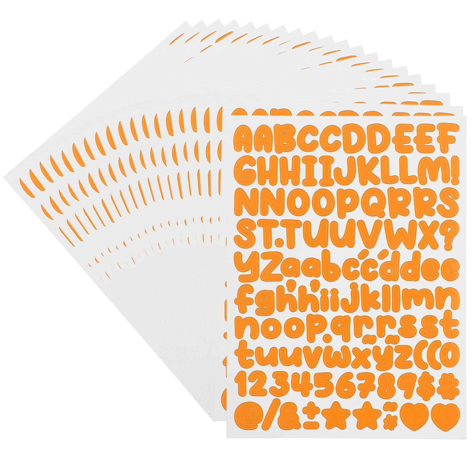 "Unique Bargains - 30 Sheets Letter Stickers, 3360pcs 1/2"" Vinyl Letter/Number Stickers for Mailbox, Poster Board, Scrapbooking, Bottle - Orange" price history on PriceWatchPro