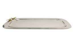 Jiallo - Love Birds rectangular tray 14 x 5.75" - Silver