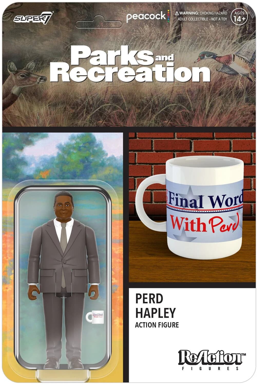 Super7 - Parks And Recreation - ReAction Wv3 - Perd Hapley - COLLECTABLES - Multicolor