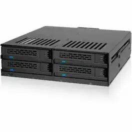 Icy Dock - ExpressCage MB324SP-1B Drive Enclosure for 5.25" SATA/600, 12Gb/s SAS Rack-mountable - Black - Hot Swappable
