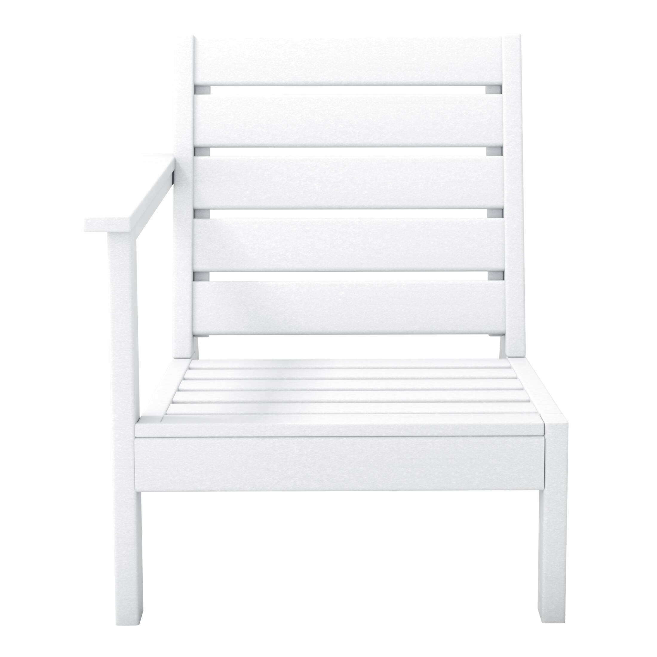 Left. WestinTrends - WestinTrends Avalon Outdoor Patio HDPE Deep Seating Sectional Loveseat - White.