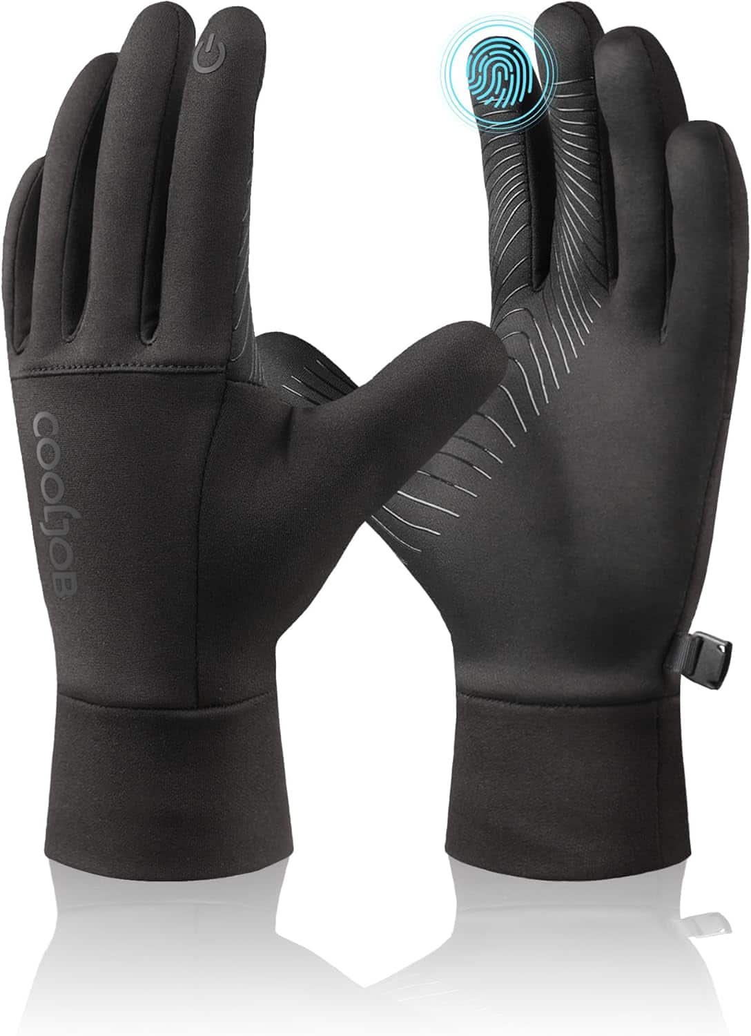 Cozy Serene - Touchscreen Winter Gloves for Men Women, Cold Weather Warm Freezer Work Gloves for Running Driving - Black-Medium