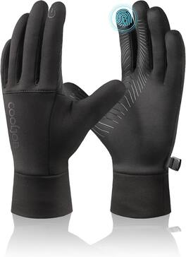 Cozy Serene - Touchscreen Winter Gloves for Men Women, Cold Weather Warm Freezer Work Gloves for Running Driving - Black-Medium