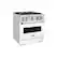 Angle. ZLINE - 30" Classic Gas Range w/ 4 Burner Cooktop & Convection Oven w/ White Matte Door (CGR-WM-30) - White.