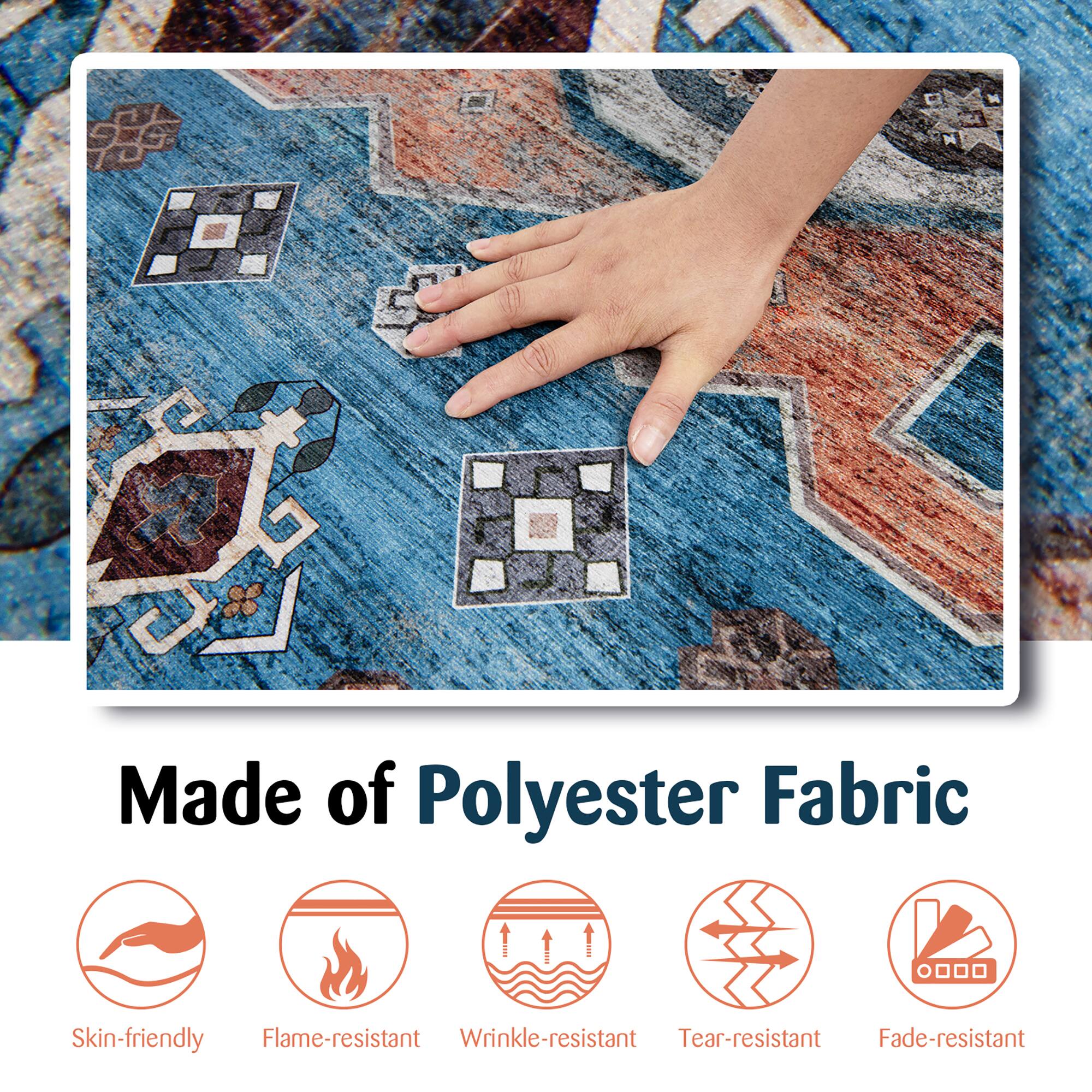 Made of Polyester Fabric

- Skin-friendly
- Flame-resistant
- Wrinkle-resistant
- Tear-resistant
- Fade-resistant