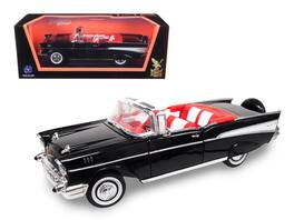 1957 Chevrolet Bel Air Convertible 1/18 Diecast Model Car by Road Signature - Black