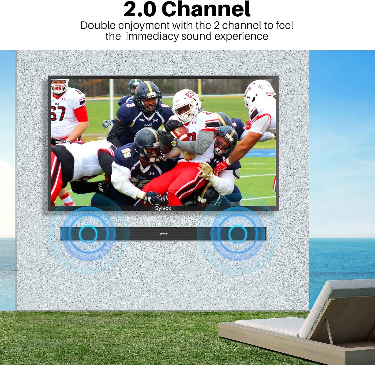 2.0 Channel  
Double enjoyment with the 2 channel to feel the immediacy sound experience  

VHN PS 13E 67 I m P PAA -4 CMP I E5 H R 6 u H CL Sylvox