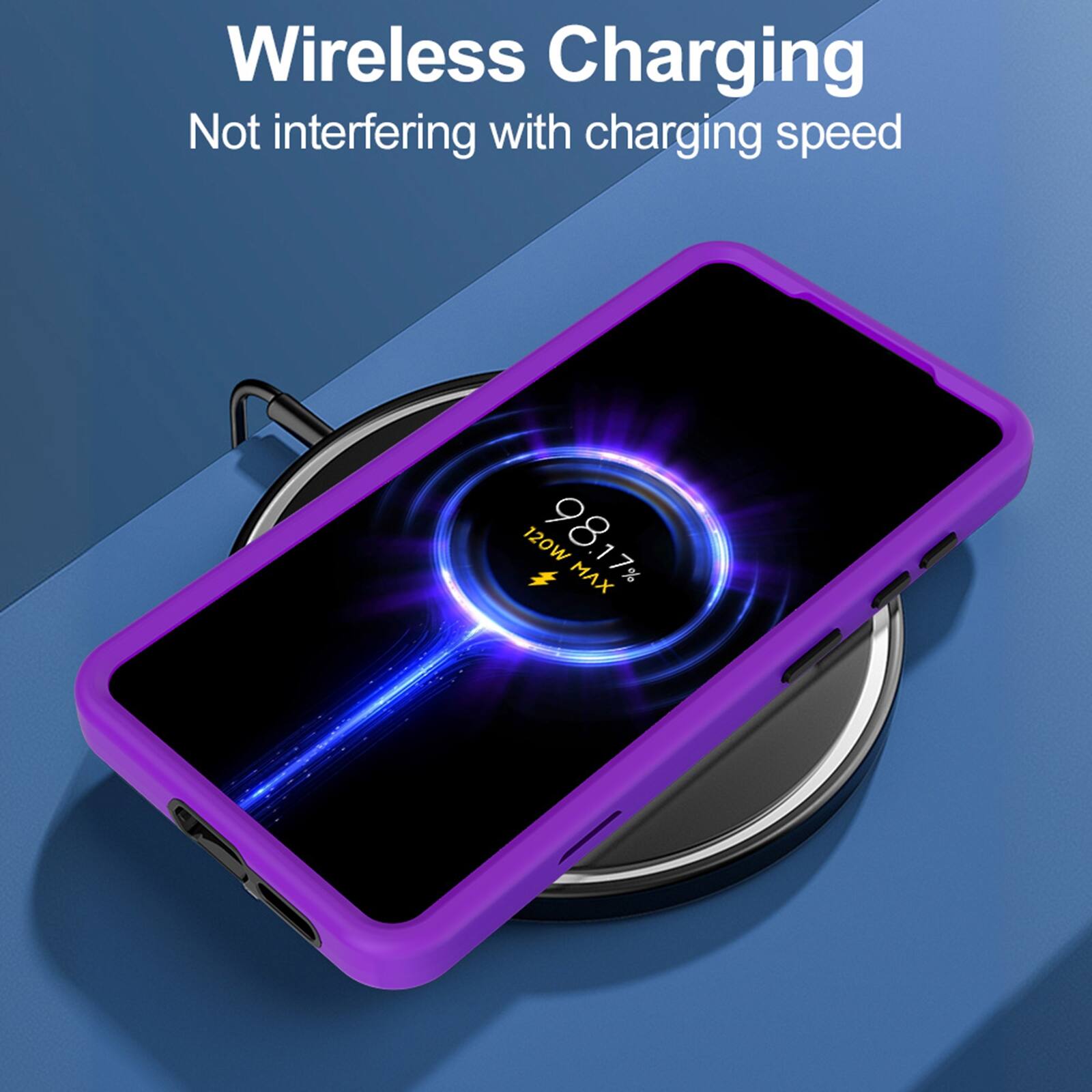 Wireless Charging  
Not interfering with charging speed  
120W 98.17% MAX