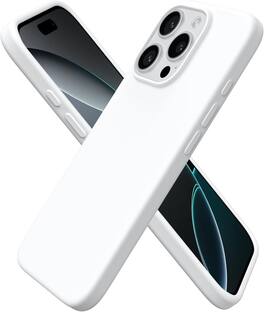 Ornarto - Designed for iPhone 16 Pro Case 6.3", Liquid Silicone 3 Layers Full Covered Protective Cover - White