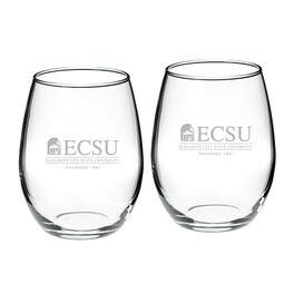 Jardine - ECSU Vikings 21oz. 2-Piece Stemless Wine Glass Set - Multicolor