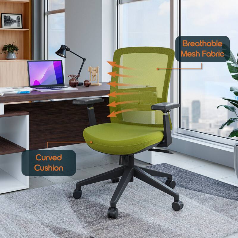 Breathable Mesh Fabric  
Curved Cushion