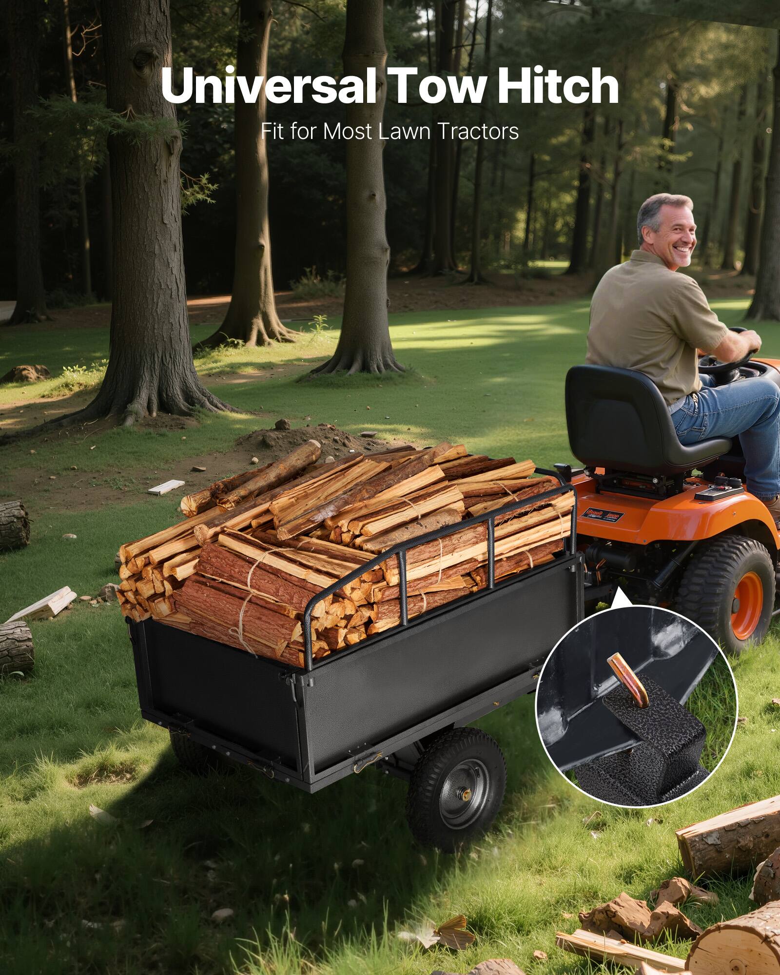 Universal Tow Hitch  
Fit for Most Lawn Tractors