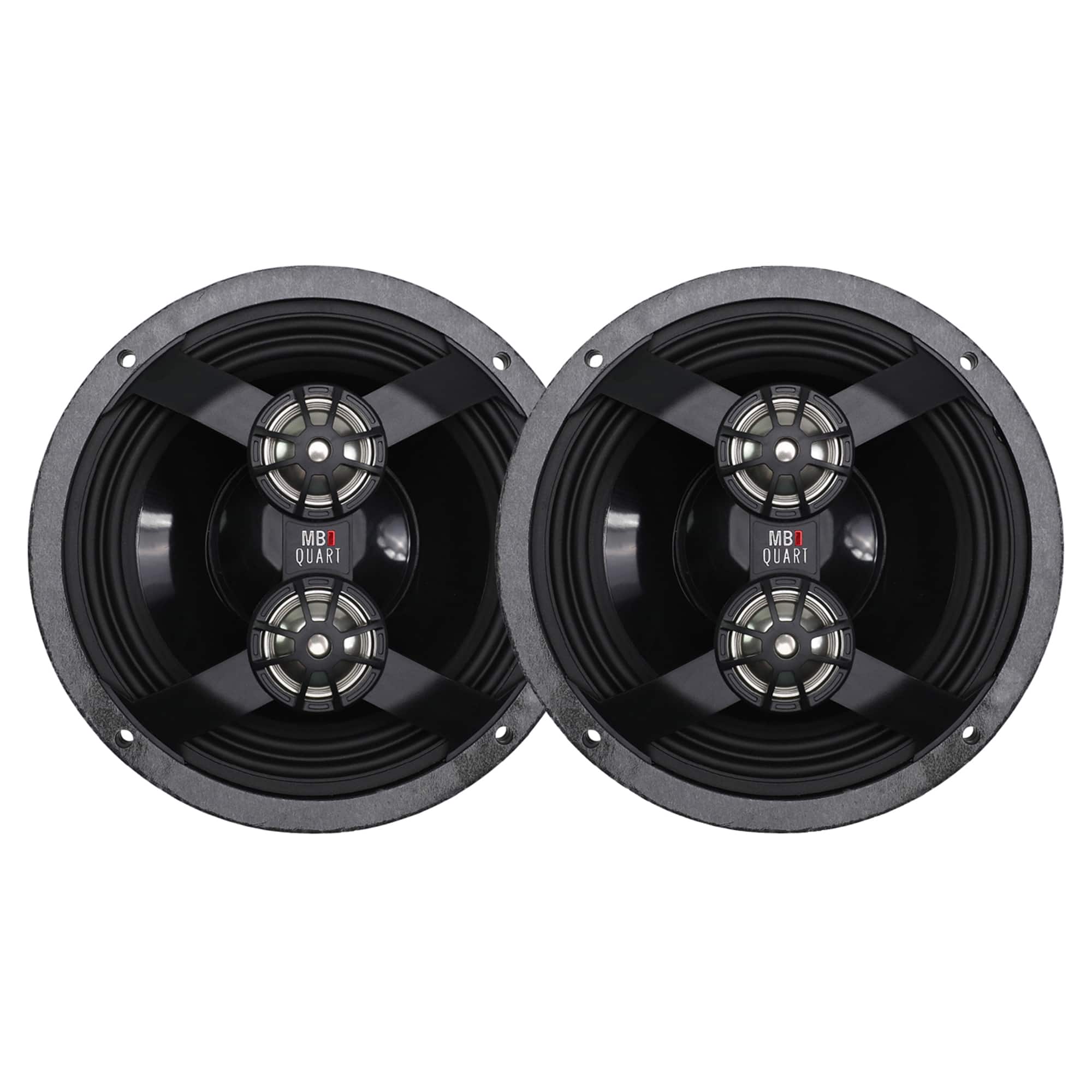 MB Quart - 6.5" 3-Way Coaxial Speakers,14-23 Harley Davidson Street & Ultra Glide - Black