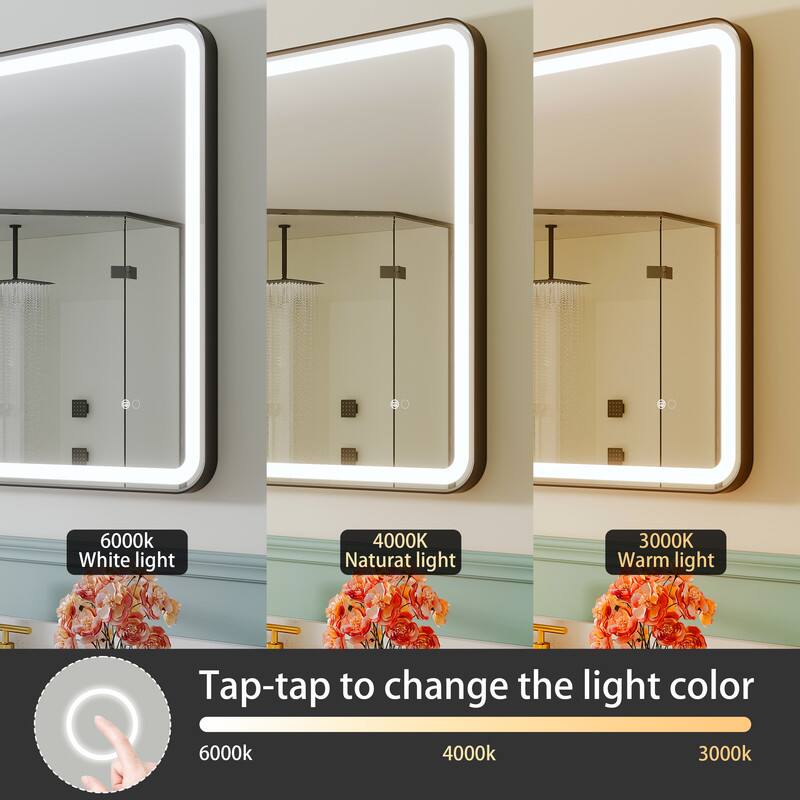 6000K White light  
4000K Natural light  
3000K Warm light  

Tap-tap to change the light color  
6000K 4000K 3000K