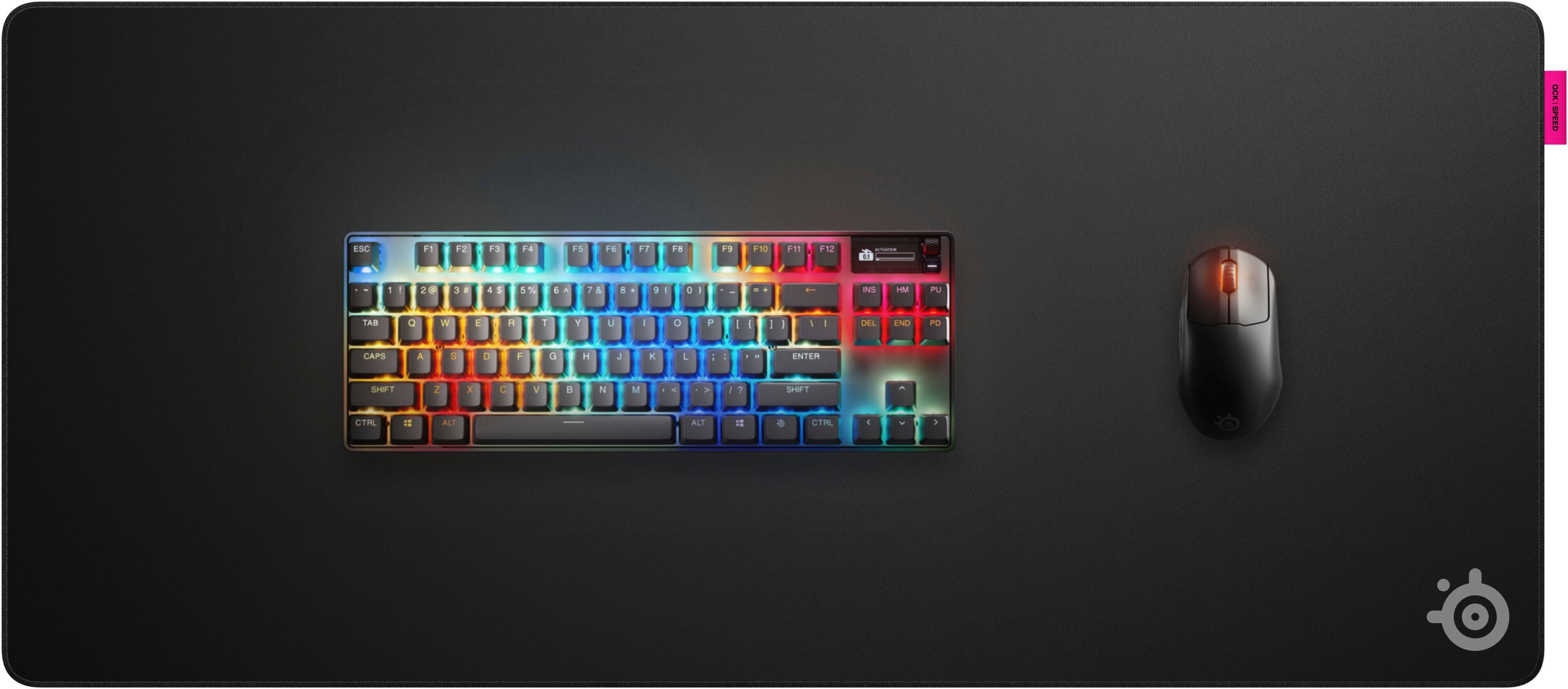 Alt View 17. SteelSeries - QcK Performance Gaming Mouse Pad XL - Speed - Black.