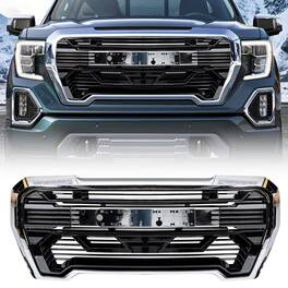AMERICAN MODIFIED - Grille w/Emblem Base for 2019-2021 GMC Sierra 1500 - Chrome
