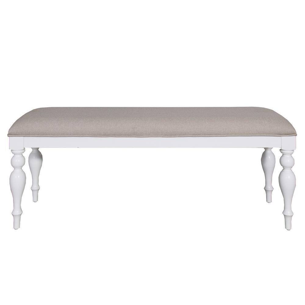 Front. Liberty Furniture Industries - Summer House Bench (RTA) in Oyster White - White.