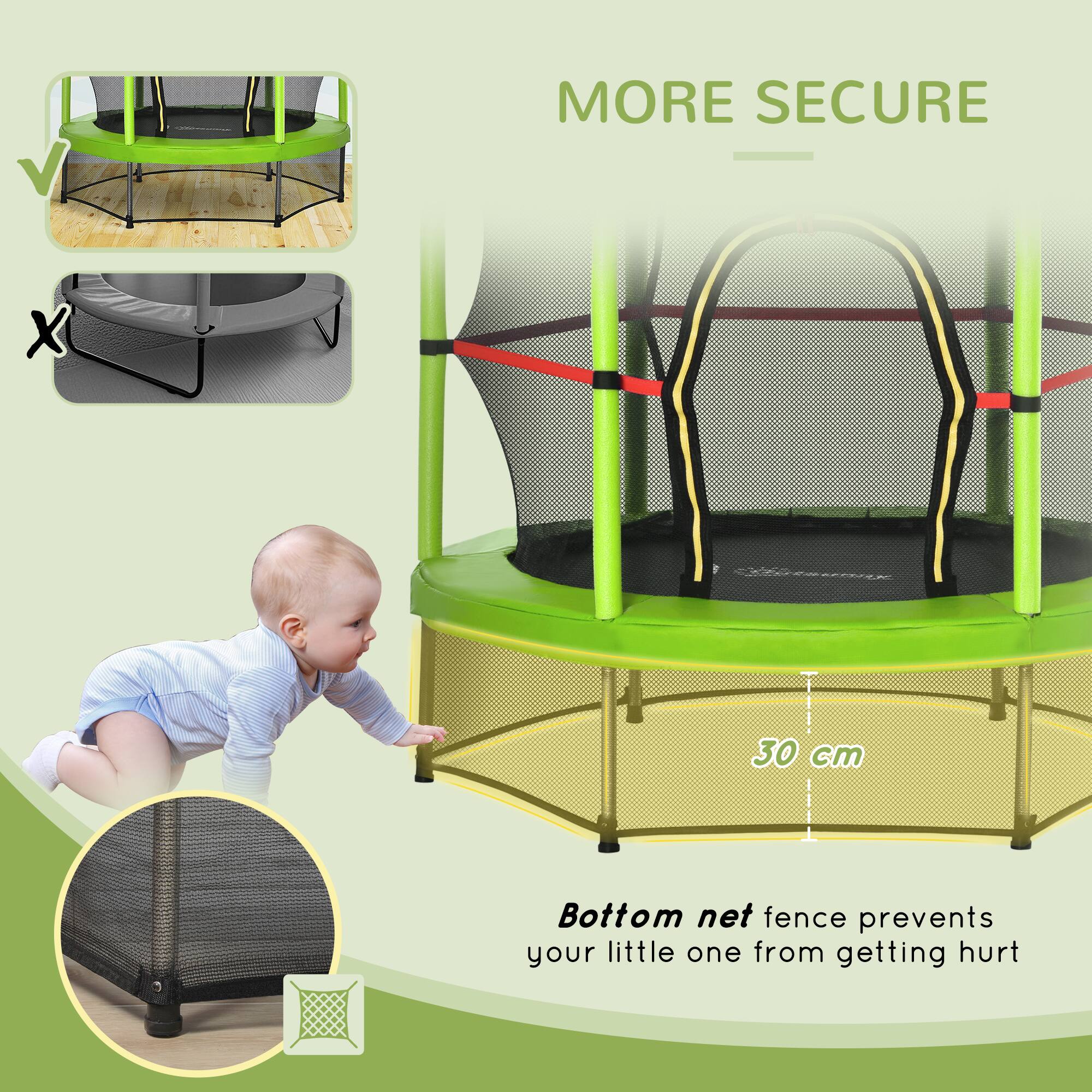 MORE SECURE

Bottom net fence prevents your little one from getting hurt

30 cm
